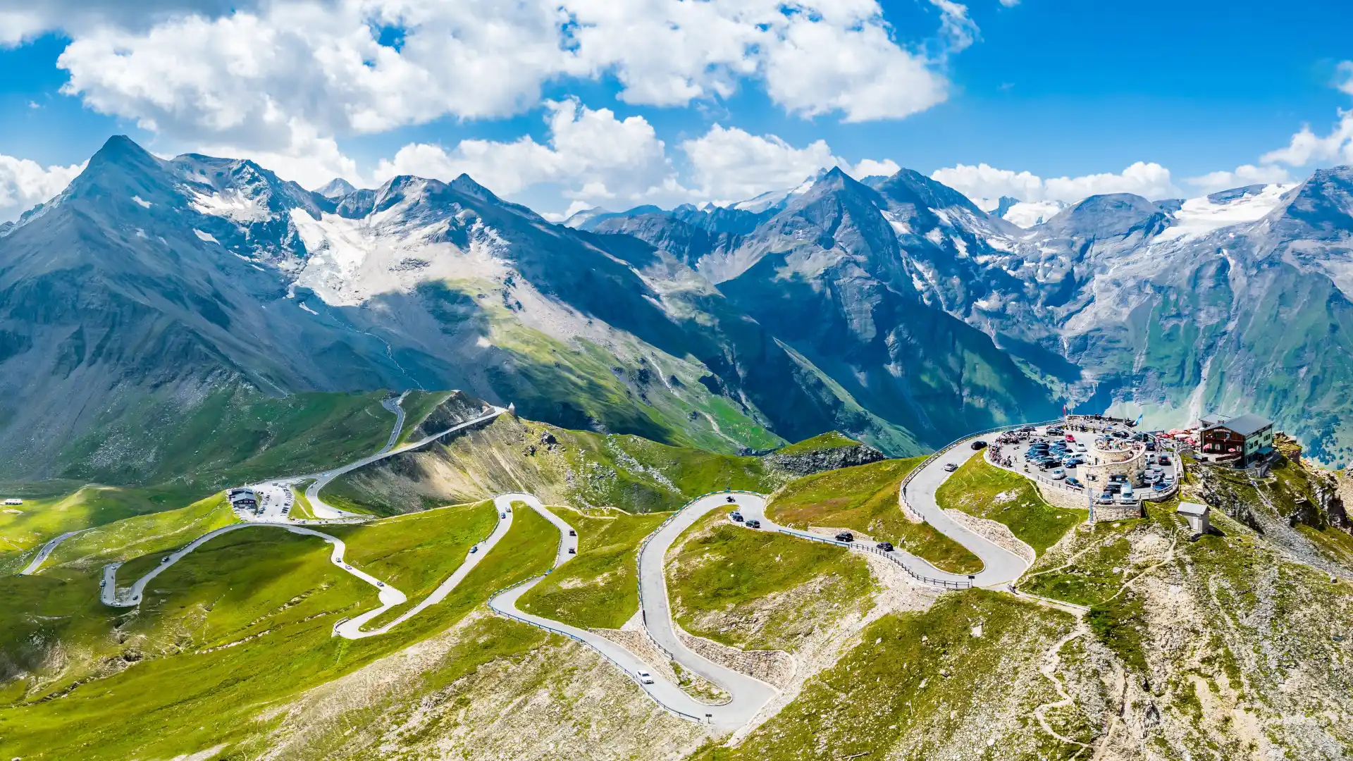 vue sur le sommet de la route du Großglockner en Autriche