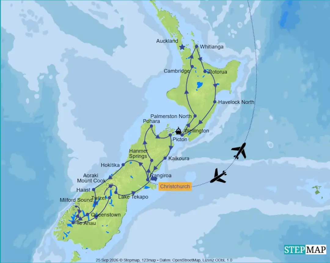 F5AO-map Itineraire voyage moto nouvelle zelande